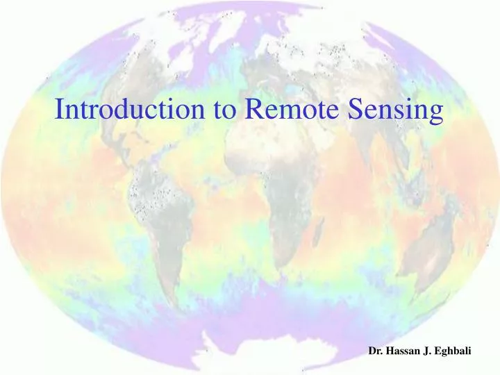 introduction to remote sensing
