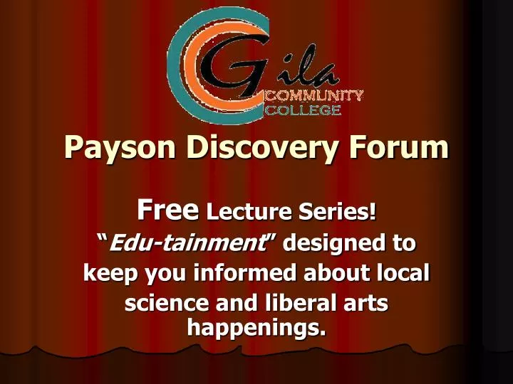 payson discovery forum