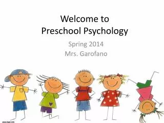 Welcome to Preschool Psychology