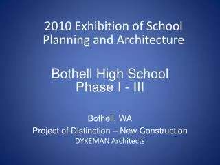 Bothell High School Phase I - III
