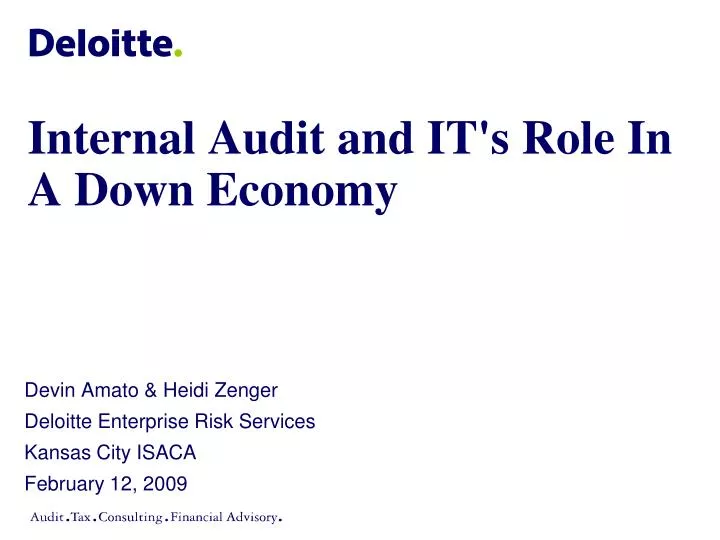 internal audit and it s role in a down economy