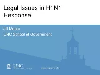 Legal Issues in H1N1 Response