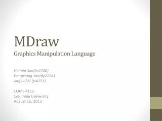 MDraw Graphics Manipulation Language