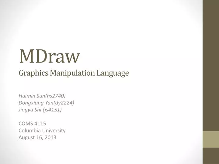 mdraw graphics manipulation language