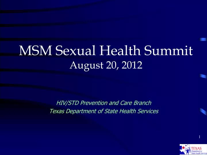 msm sexual health summit august 20 2012