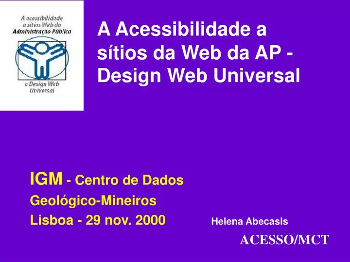 a acessibilidade a s tios da web da ap design web universal