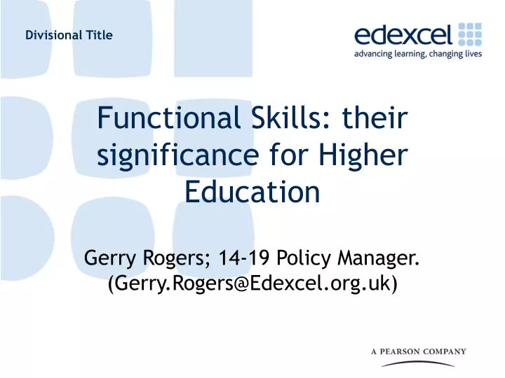 functional skills their significance for higher education