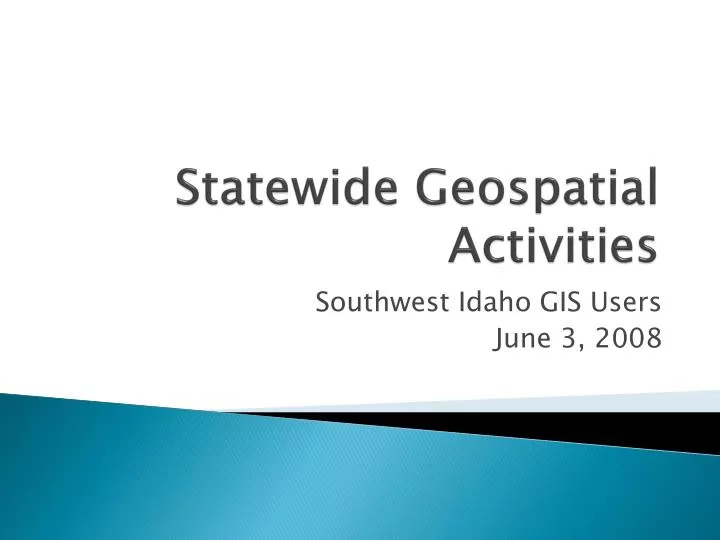 statewide geospatial activities