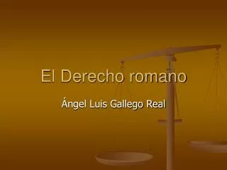 el derecho romano