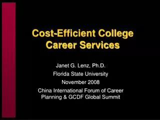 cost efficient college career services