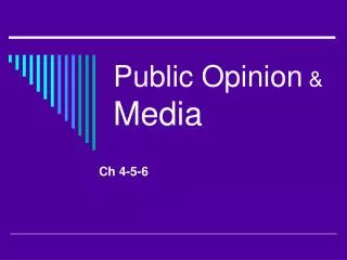 Public Opinion &amp; Media