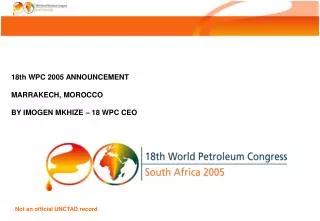 Not an official UNCTAD record
