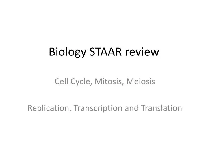PPT Biology STAAR review PowerPoint Presentation, free download ID
