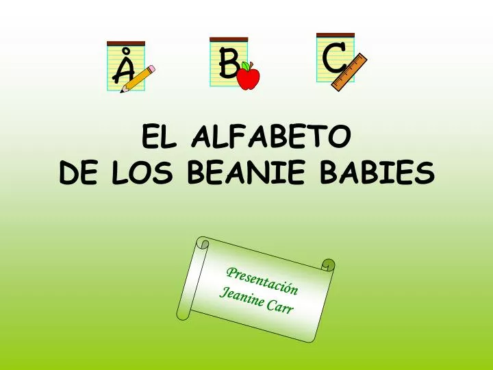 el alfabeto de los beanie babies