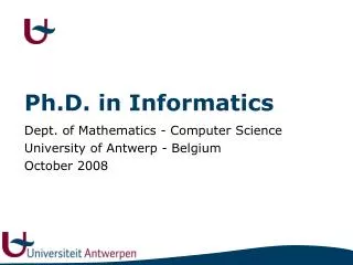 Ph.D. in Informatics