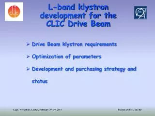 L-band klystron development for the CLIC Drive Beam