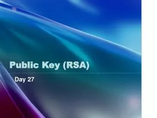 Public Key (RSA)