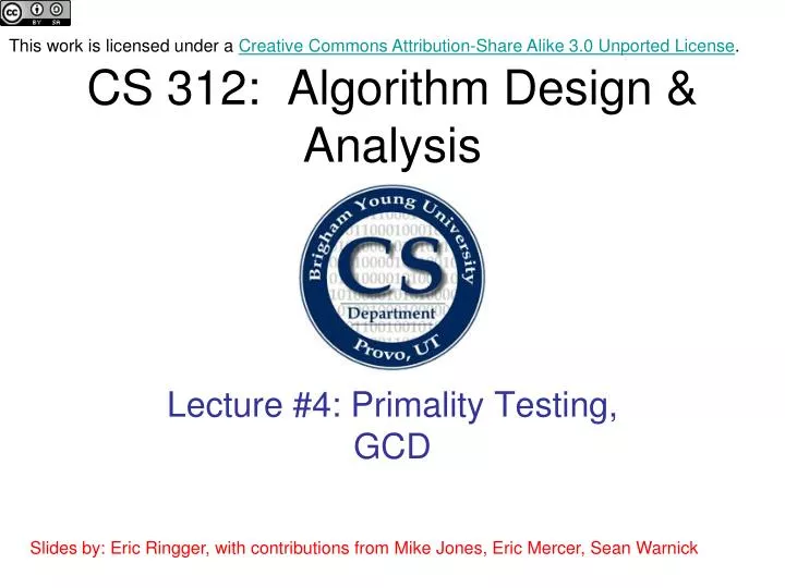 cs 312 algorithm design analysis