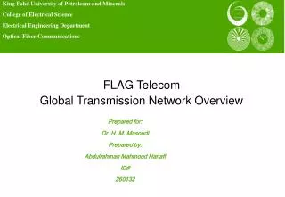 FLAG Telecom Global Transmission Network Overview