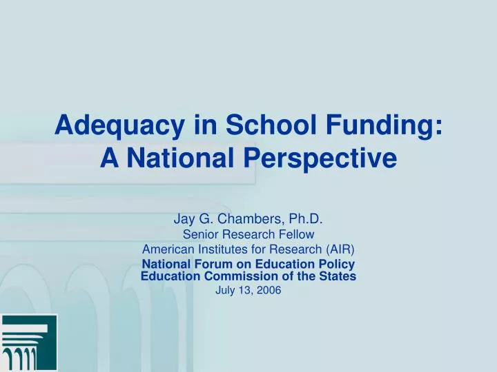 adequacy in school funding a national perspective