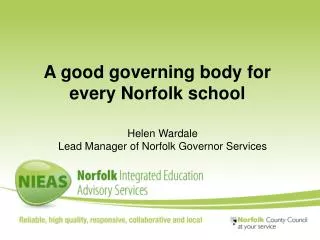 A good governing body for every Norfolk school