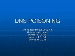 dns poisoning