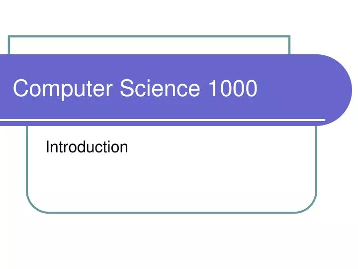 computer science 1000