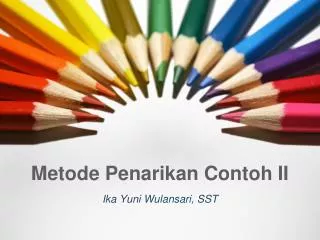 metode penarikan contoh ii