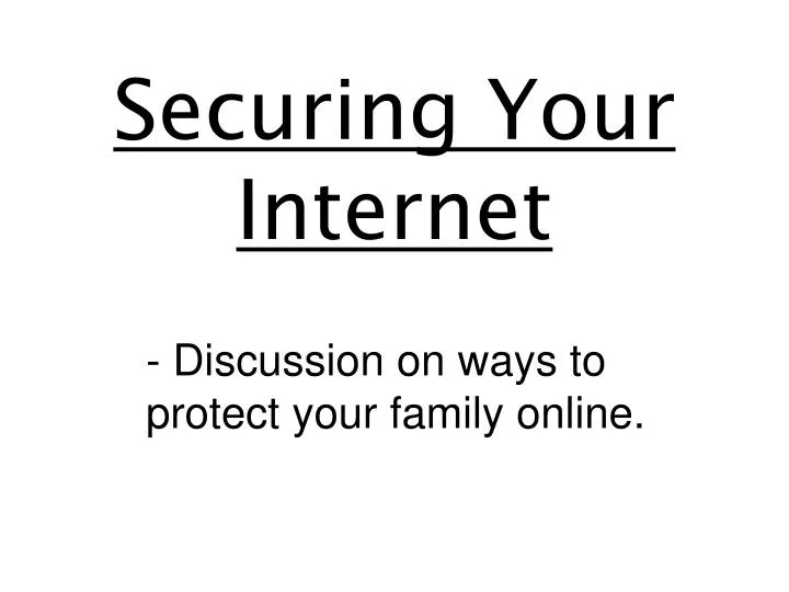 securing your internet