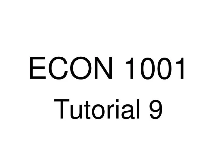 econ 1001