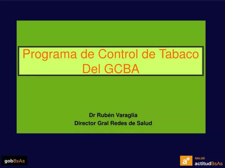 programa de control de tabaco del gcba