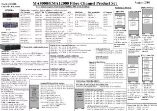 MA8000/EMA12000 Fibre Channel Product Set