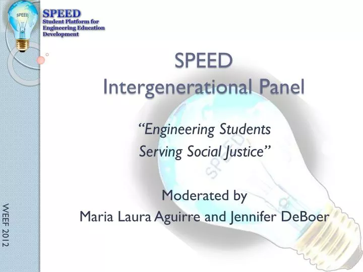 speed intergenerational panel