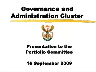 Governance and Administration Cluster