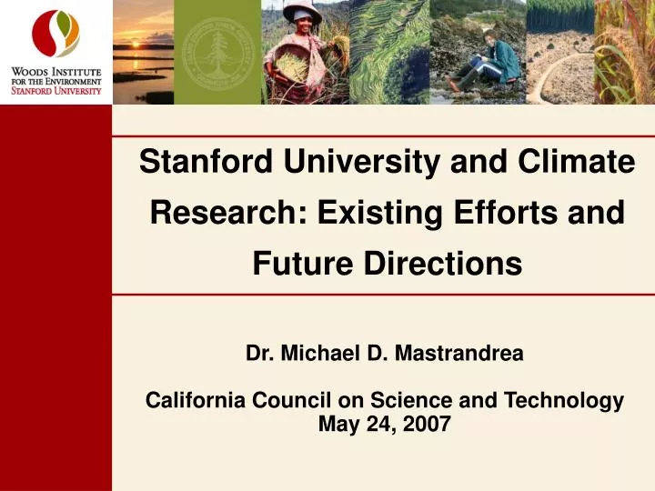stanford university and climate research existing efforts and future directions