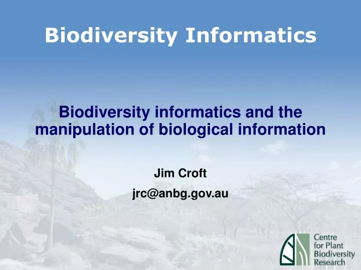 biodiversity informatics