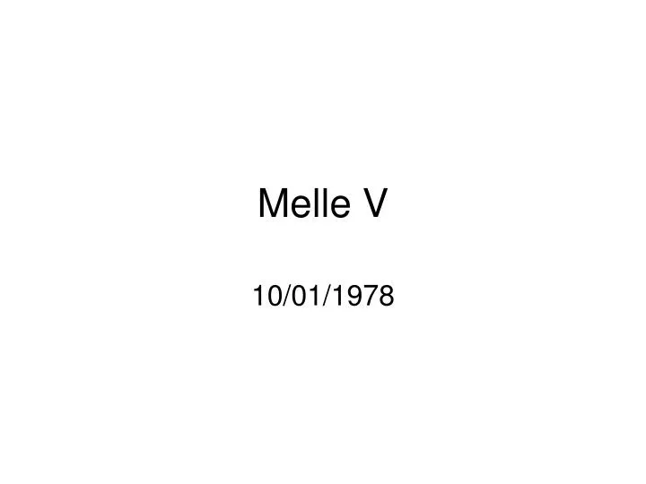 melle v