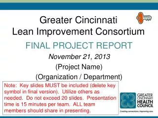 Greater Cincinnati Lean Improvement Consortium