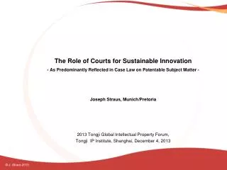 The Role of Courts for Sustainable Innovation