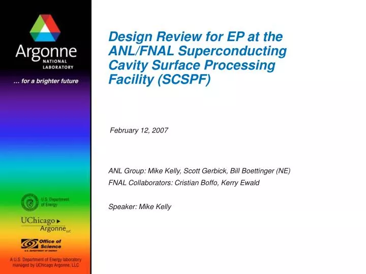 design review for ep at the anl fnal superconducting cavity surface processing facility scspf