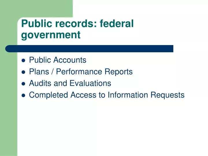 public records federal government