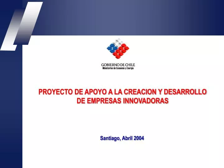 proyecto de apoyo a la creacion y desarrollo de empresas innovadoras