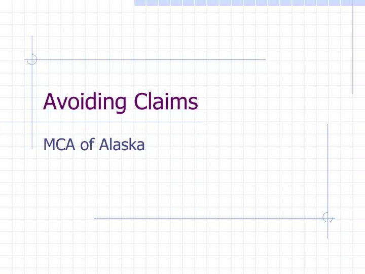 avoiding claims