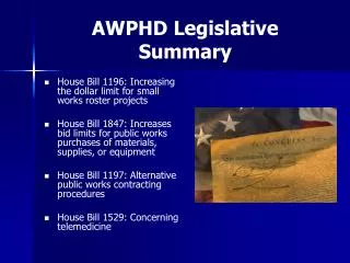 AWPHD Legislative Summary