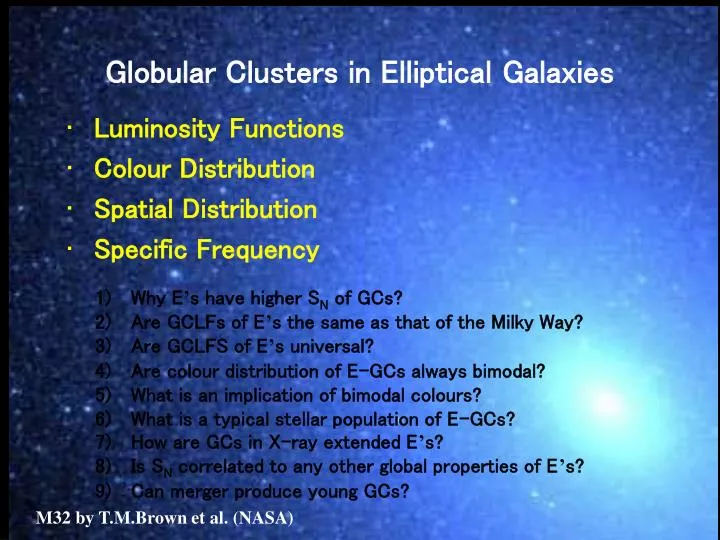 globular clusters in elliptical galaxies