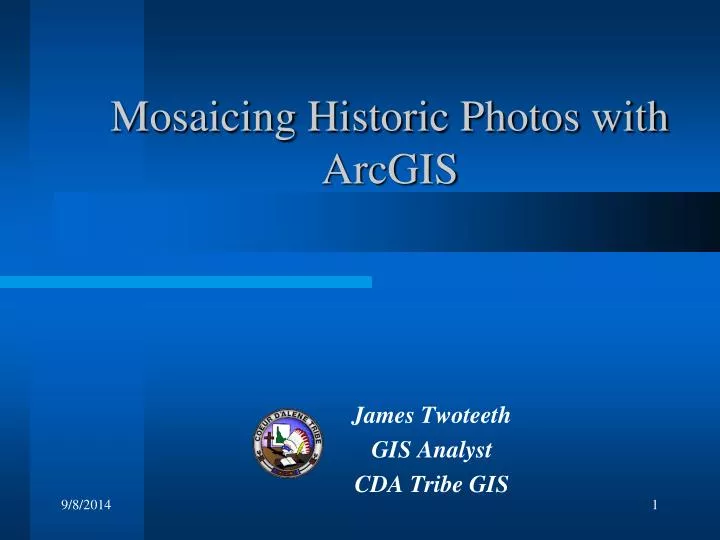 mosaicing historic photos with arcgis