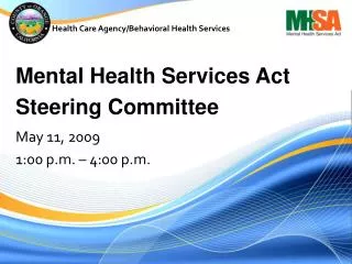 Mental Health Services Act Steering Committee