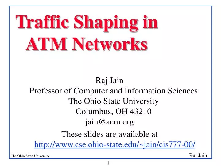 traffic shaping in atm networks