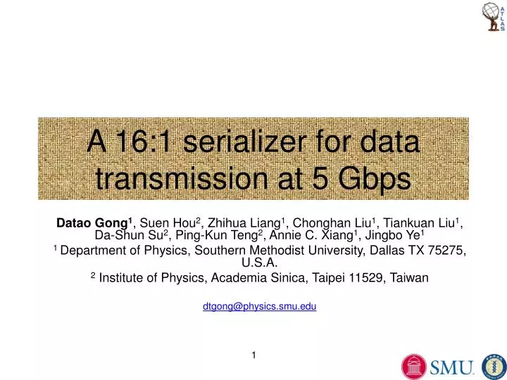a 16 1 serializer for data transmission at 5 gbps