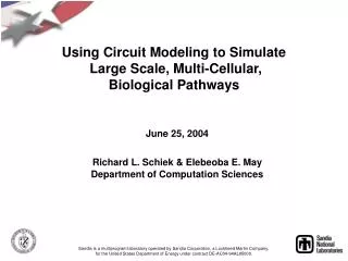 Using Circuit Modeling to Simulate Large Scale, Multi-Cellular, Biological Pathways